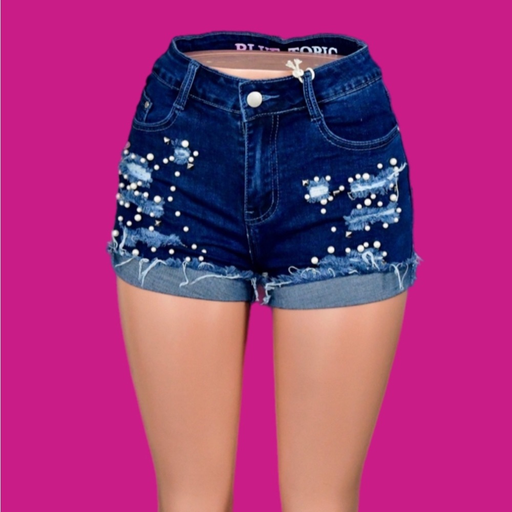 WOMEN’S PEARL JEAN SHORT-DARK WASH